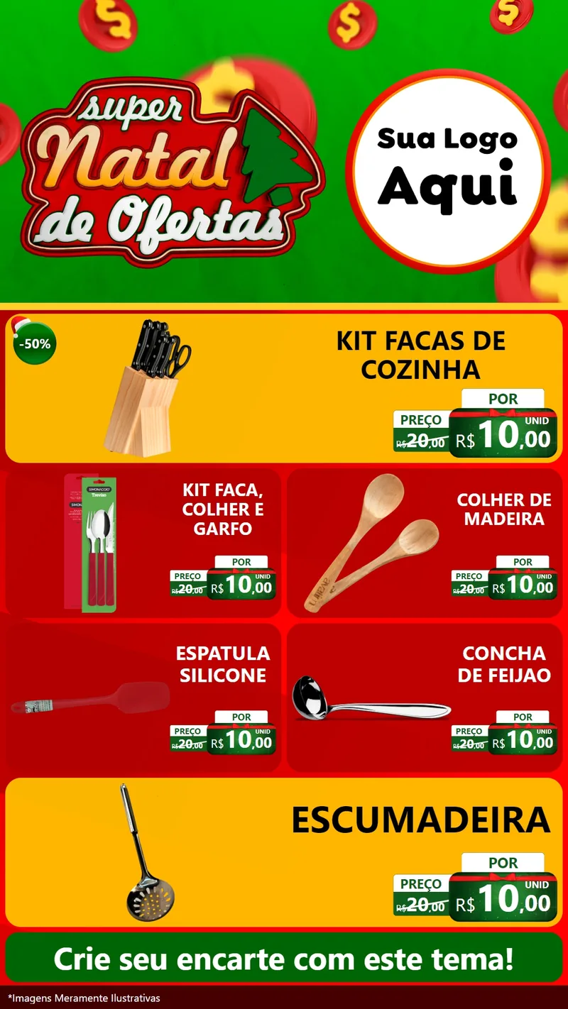 Modelo de TV para TV Vertical com o tema Super Natal de Ofertas para Utilidades Domésticas
