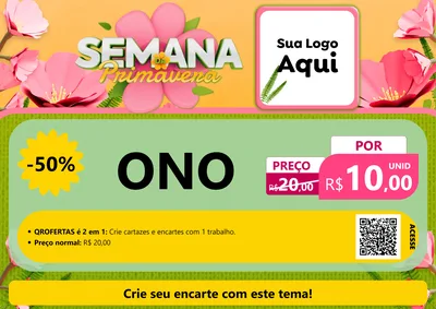 Modelo de Cartaz para Cartaz A4 Horizontal com o tema Semana da Primavera para Óticas