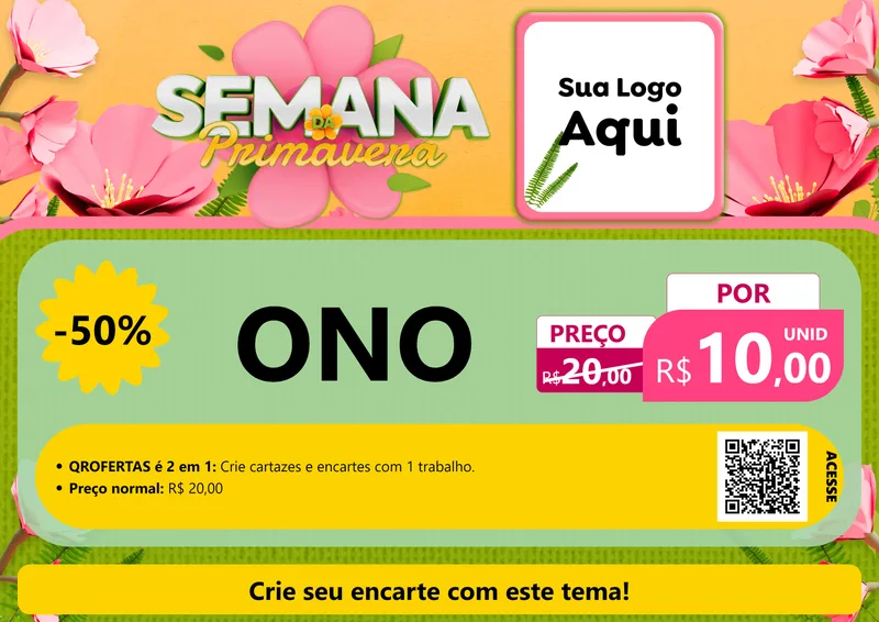Modelo de Cartaz para Cartaz A4 Horizontal com o tema Semana da Primavera para Óticas
