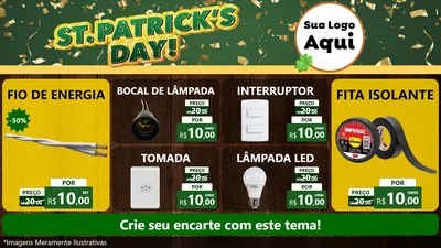 Modelo de TV para TV Horizontal com o tema St Patriks Day para Materiais Elétricos