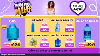 Modelo de TV para TV Horizontal com o tema Para Você, Mulher para Água e gás