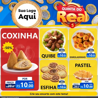 Modelo de Rede Social para Feed Facebook com o tema Quinta do Real para Salgadaria
