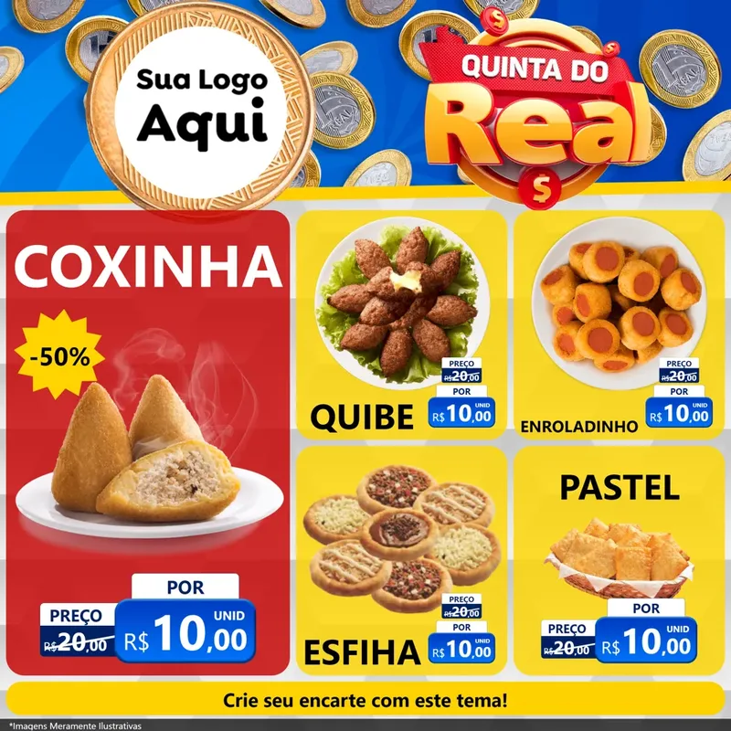 Modelo de Rede Social para Feed Facebook com o tema Quinta do Real para Salgadaria