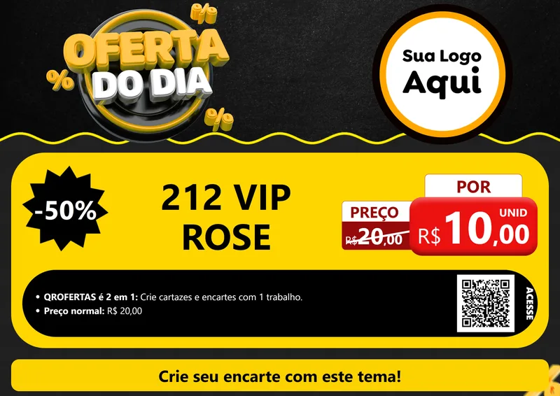 Modelo de Cartaz para Cartaz A4 Horizontal com o tema Oferta Do Dia para Perfumes