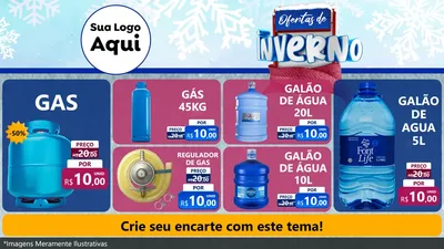 Modelo de TV para TV Horizontal com o tema Ofertas de Inverno para Água e gás