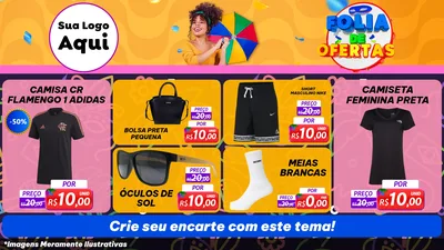 Modelo de TV para TV Horizontal com o tema Folia de Ofertas para Roupas e acessórios