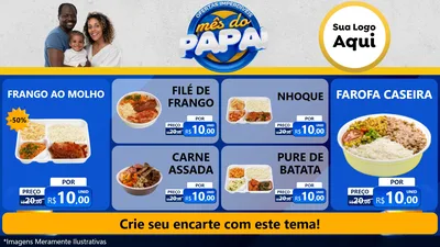 Modelo de TV para TV Horizontal com o tema Ofertas Imperdíveis Mês Do Papai para Restaurante