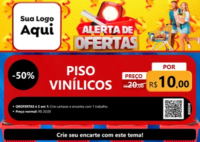 Modelo de Cartaz para Cartaz A4 Horizontal com o tema Alerta de Ofertas para Material para Construção