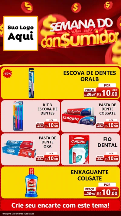 Modelo de TV para TV Vertical com o tema Semana do Consumidor para Higiene Pessoal