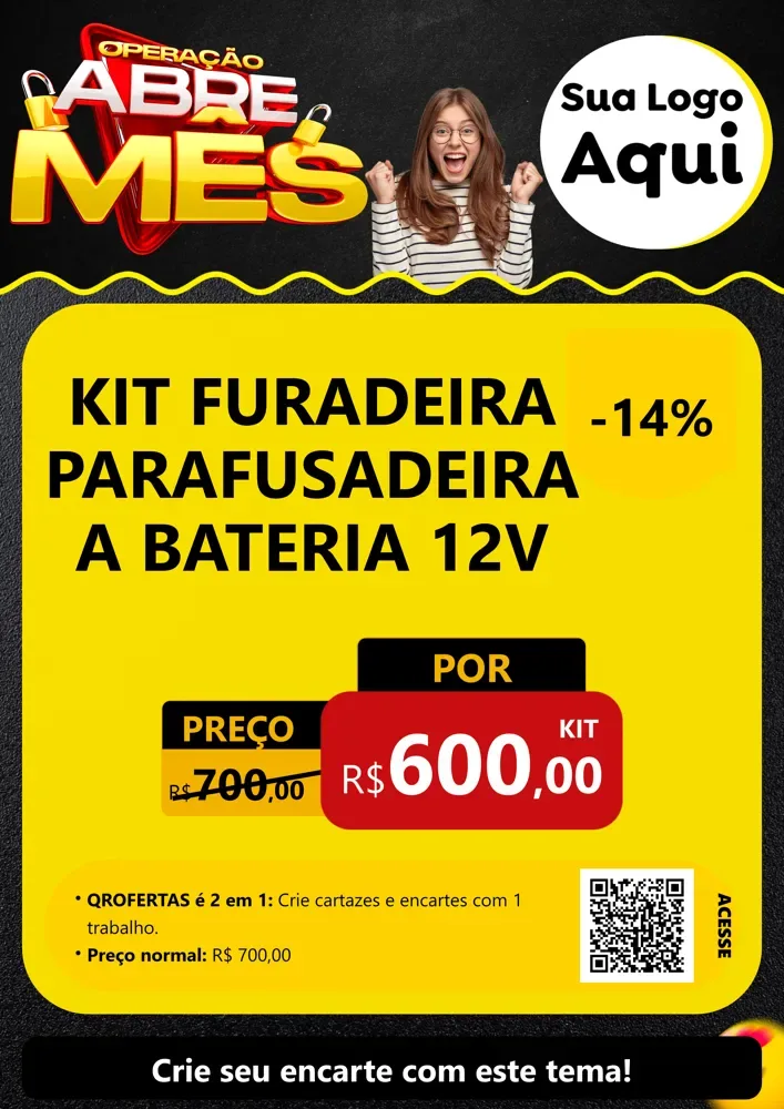 Modelo de Cartaz para Cartaz A4 Vertical com o tema Operação Abre Mês para Maquinas e Ferramentas
