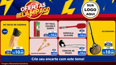Modelo de TV para TV Horizontal com o tema Ofertas Relâmpago para Utilidades Domésticas