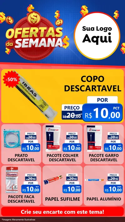 Modelo de Rede Social para Stories com o tema Ofertas Da Semana para Embalagens