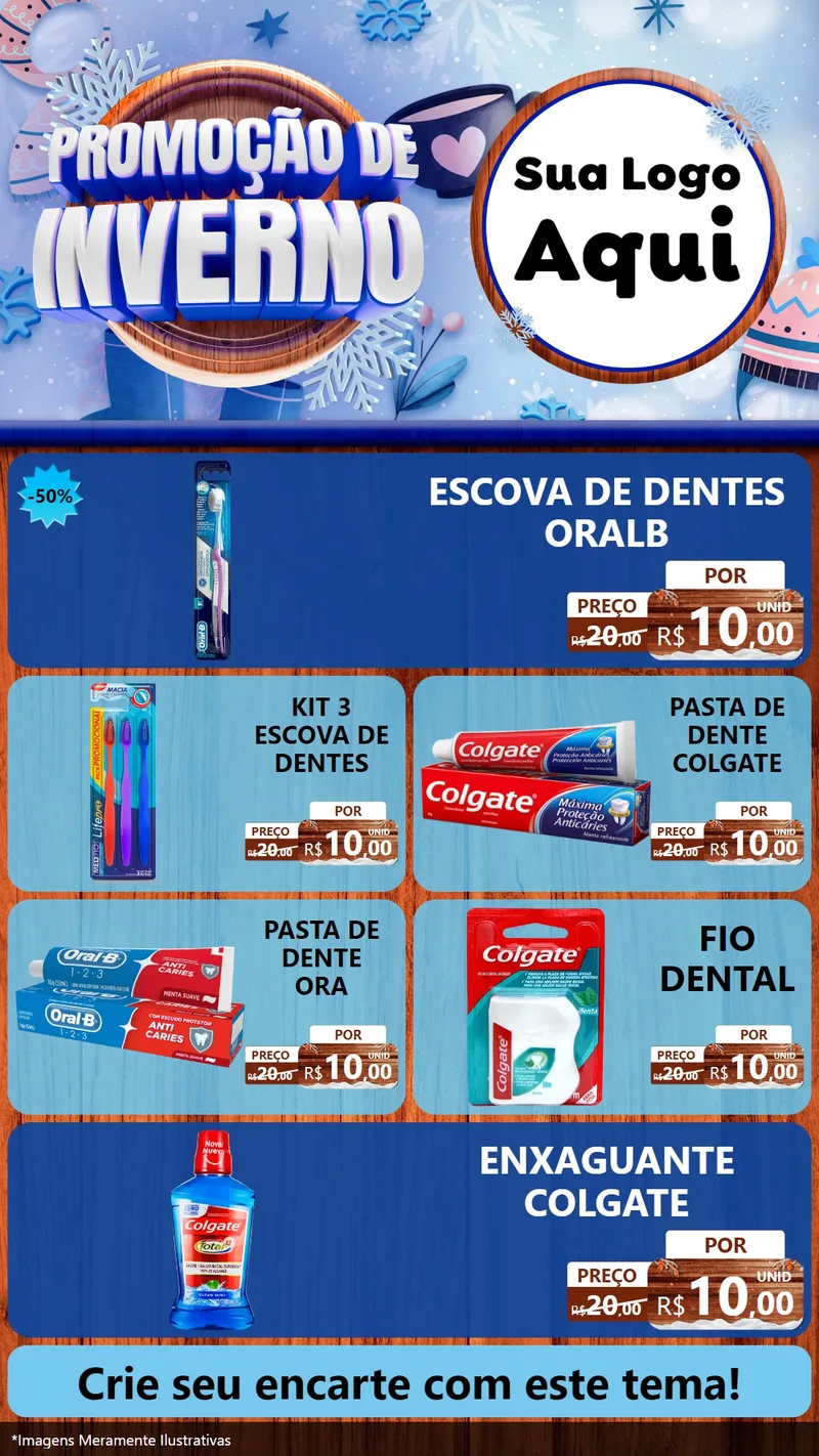 Modelo de TV para TV Vertical com o tema Promoção de Inverno para Higiene Pessoal