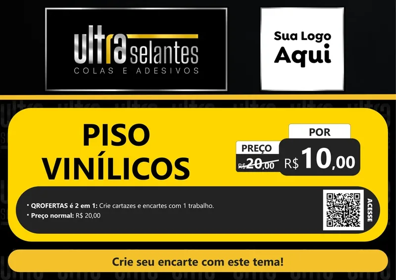 Modelo de Cartaz para Cartaz A4 Horizontal com o tema Ultra selantes para Material para Construção