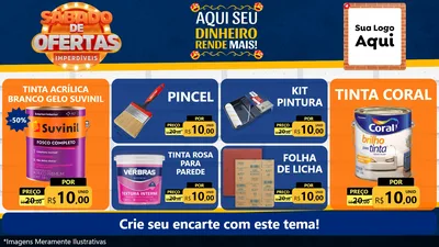 Modelo de TV para TV Horizontal com o tema Sábado de Ofertas Imperdíveis para Tintas e Ferramentas