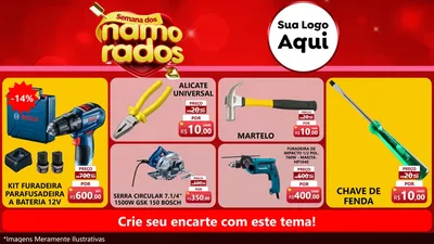 Modelo de TV para TV Horizontal com o tema Semana dos namorados para Maquinas e Ferramentas