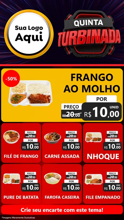 Modelo de Rede Social para Stories com o tema Quinta Turbinada para Restaurante