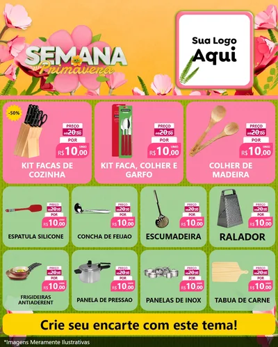 Modelo de Rede Social para Feed Instagram com o tema Semana da Primavera para Utilidades Domésticas