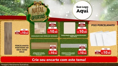 Modelo de TV para TV Horizontal com o tema Ofertas de Natal para Pisos e revestimentos