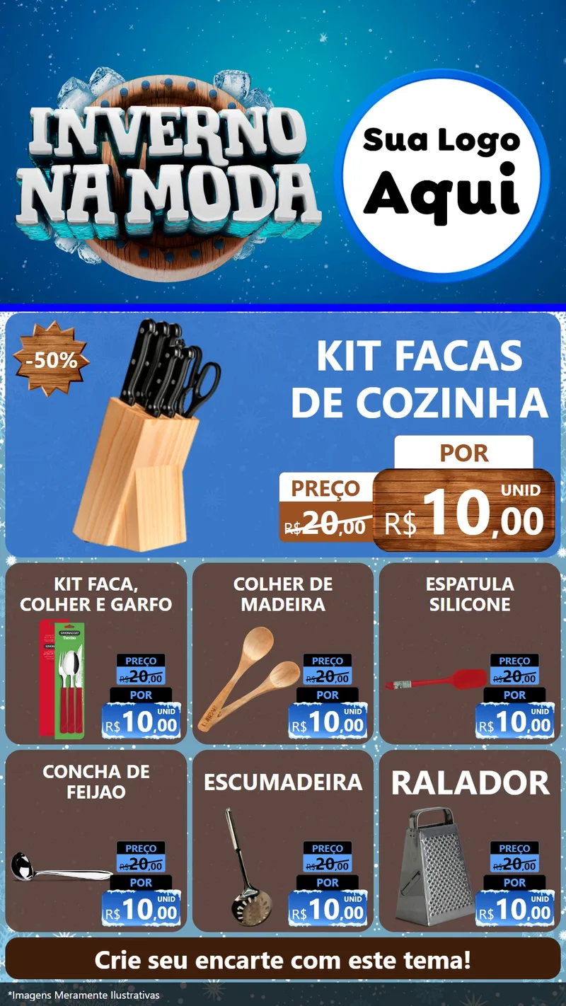 Modelo de Rede Social para Stories com o tema Inverno na Moda para Utilidades Domésticas