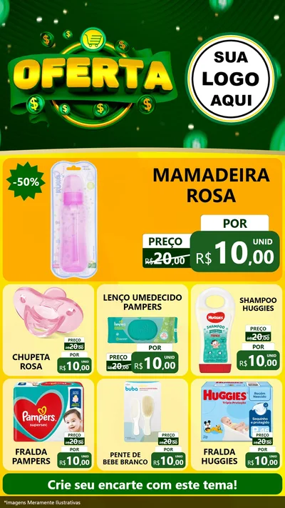 Modelo de Rede Social para Stories com o tema Oferta para Bebês