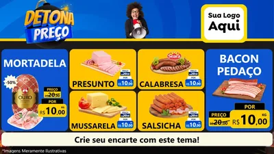 Modelo de TV para TV Horizontal com o tema Detona Preços para Frios e Laticínios