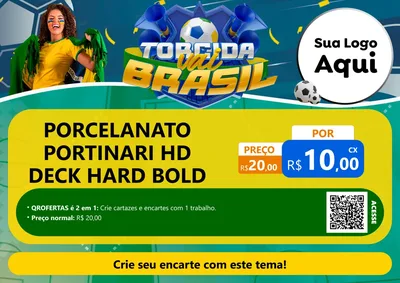 Modelo de Cartaz para Cartaz A4 Horizontal com o tema Torcida Vai Brasil - Copa para Pisos e revestimentos