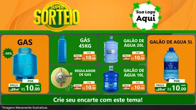 Modelo de TV para TV Horizontal com o tema Super Sorteio para Água e gás