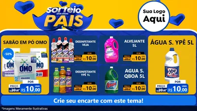 Modelo de TV para TV Horizontal com o tema Sorteio Dia dos Pais para Produtos de Limpeza