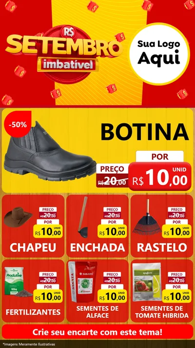 Modelo de Rede Social para Stories com o tema Setembro Imbatível para Agropecuária