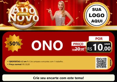 Modelo de Cartaz para Cartaz A4 Horizontal com o tema Super Ano Novo para Óticas