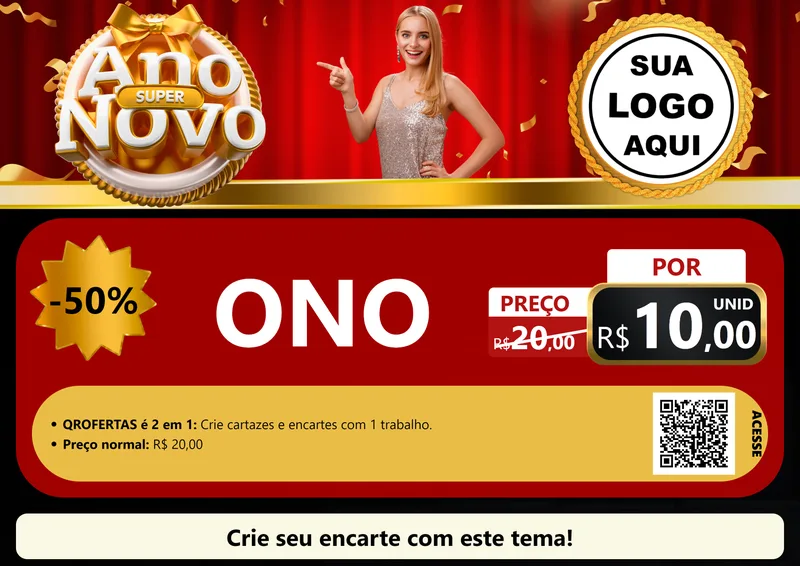 Modelo de Cartaz para Cartaz A4 Horizontal com o tema Super Ano Novo para Óticas