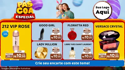 Modelo de TV para TV Horizontal com o tema Páscoa Especial para Perfumes