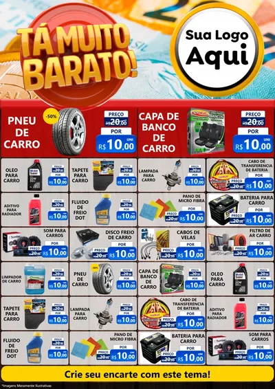Modelo de Encarte para Encarte A4 Vertical com o tema Está Muito Barato para Auto peças
