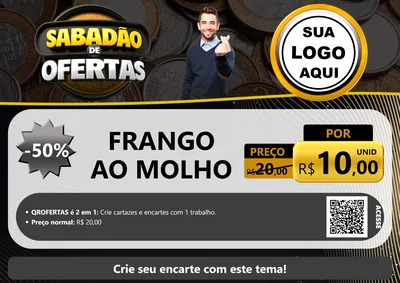 Modelo de Cartaz para Cartaz A4 Horizontal com o tema Sabadão de Ofertas para Restaurante