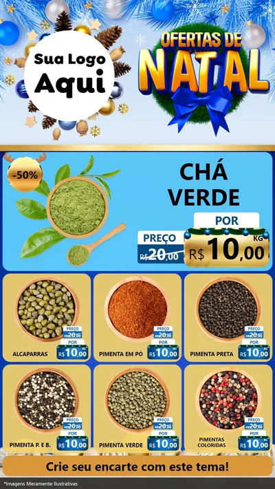 Modelo de Rede Social para Stories com o tema Ofertas de Natal para Produtos Naturais