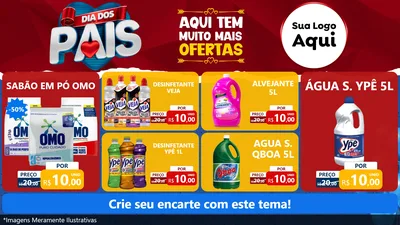 Modelo de TV para TV Horizontal com o tema Dia dos Pais para Produtos de Limpeza