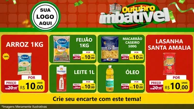 Modelo de TV para TV Horizontal com o tema Outubro Imbatível para Supermercado