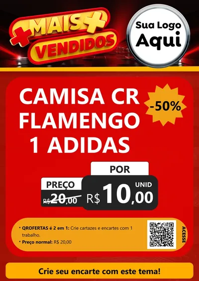 Modelo de Cartaz para Cartaz A4 Vertical com o tema Mais Vendidos para Roupas e acessórios