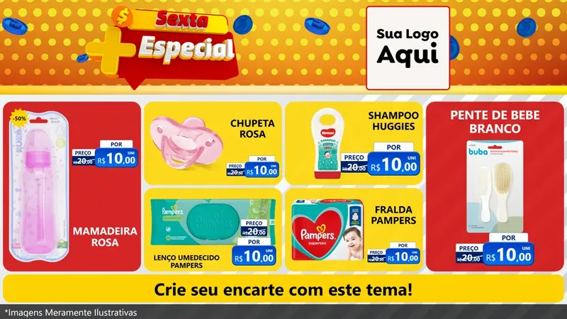 Modelo de TV para TV Horizontal com o tema Sexta Mais Especial para Bebês