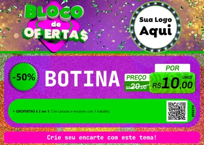 Modelo de Cartaz para Cartaz A4 Horizontal com o tema Bloco de Ofertas para Agropecuária
