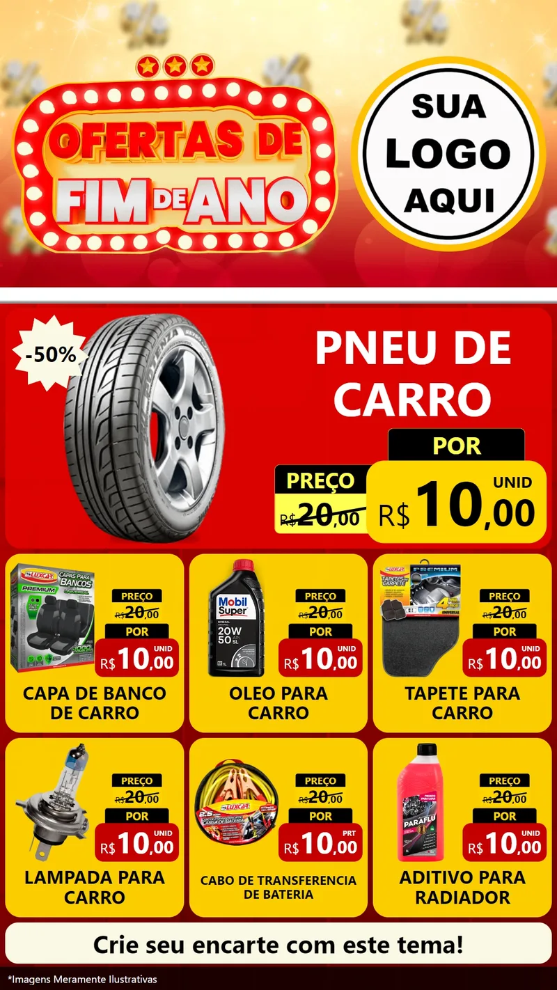 Modelo de Rede Social para Stories com o tema Ofertas de Fim de Ano para Auto peças