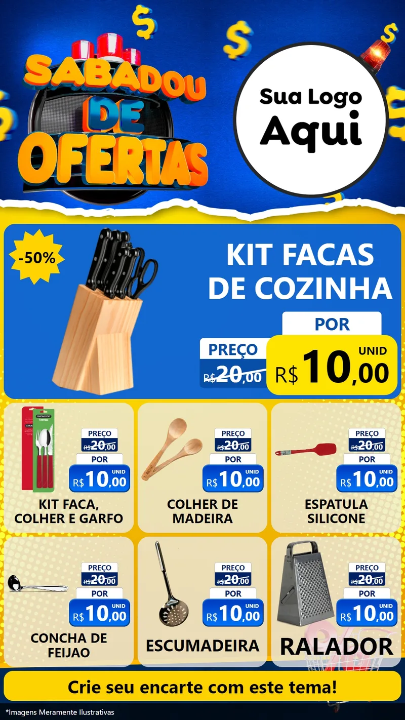 Modelo de Rede Social para Stories com o tema Sabadou de Ofertas para Utilidades Domésticas