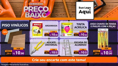 Modelo de TV para TV Horizontal com o tema Semana do Preço Baixo - Construção para Material para Construção