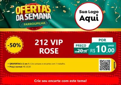 Modelo de Cartaz para Cartaz A4 Horizontal com o tema Ofertas da Semana Farroupilha para Perfumes