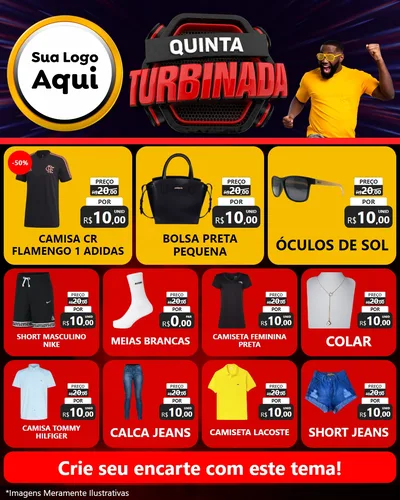 Modelo de Rede Social para Feed Instagram com o tema Quinta Turbinada para Roupas e acessórios