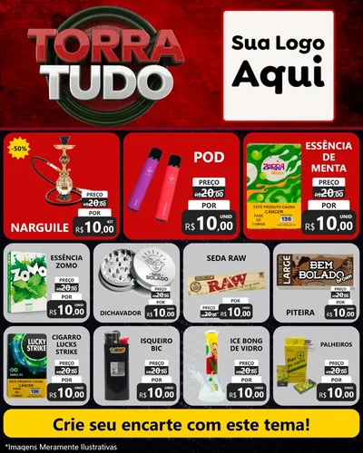 Modelo de Rede Social para Feed Instagram com o tema Torra Tudo para Tabacaria