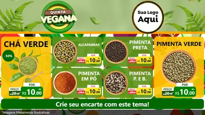 Modelo de TV para TV Horizontal com o tema Quinta Vegana para Produtos Naturais