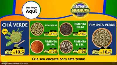 Modelo de TV para TV Horizontal com o tema Semana da Independência Declaramos Preços Baixos para Produtos Naturais