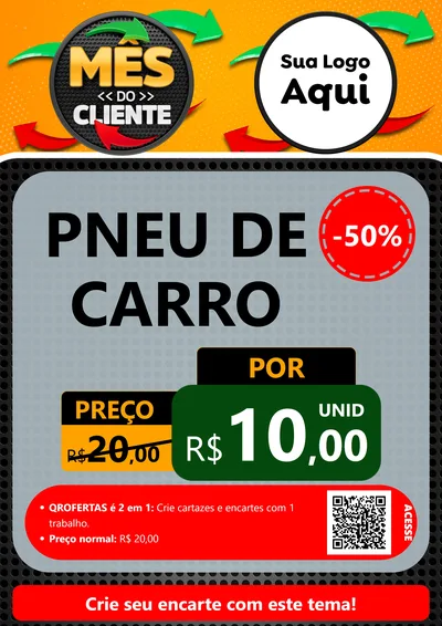 Modelo de Cartaz para Cartaz A4 Vertical com o tema Mês do Cliente para Auto peças